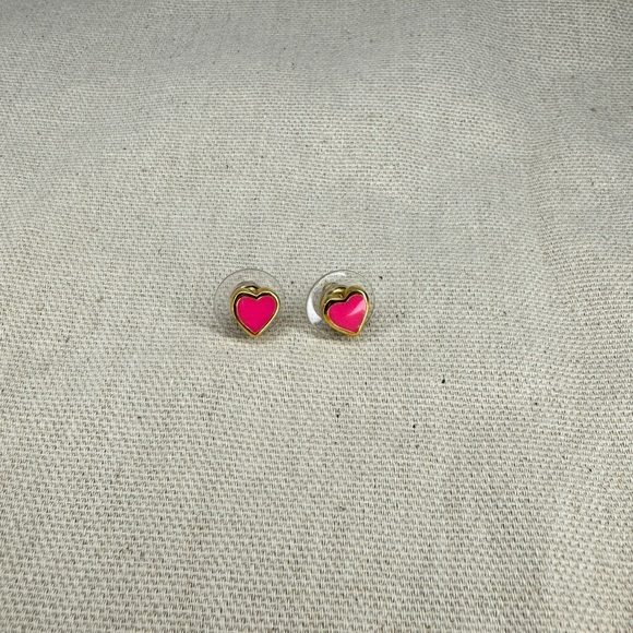 Kate Spade 'be Mine' Pink Heart Stud Earrings - Picture 4 of 5